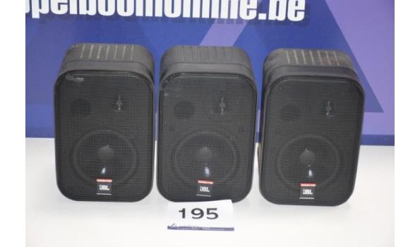 3 speakers JBL CONTROL 1 PRO, zonder kabels, werking niet gekend